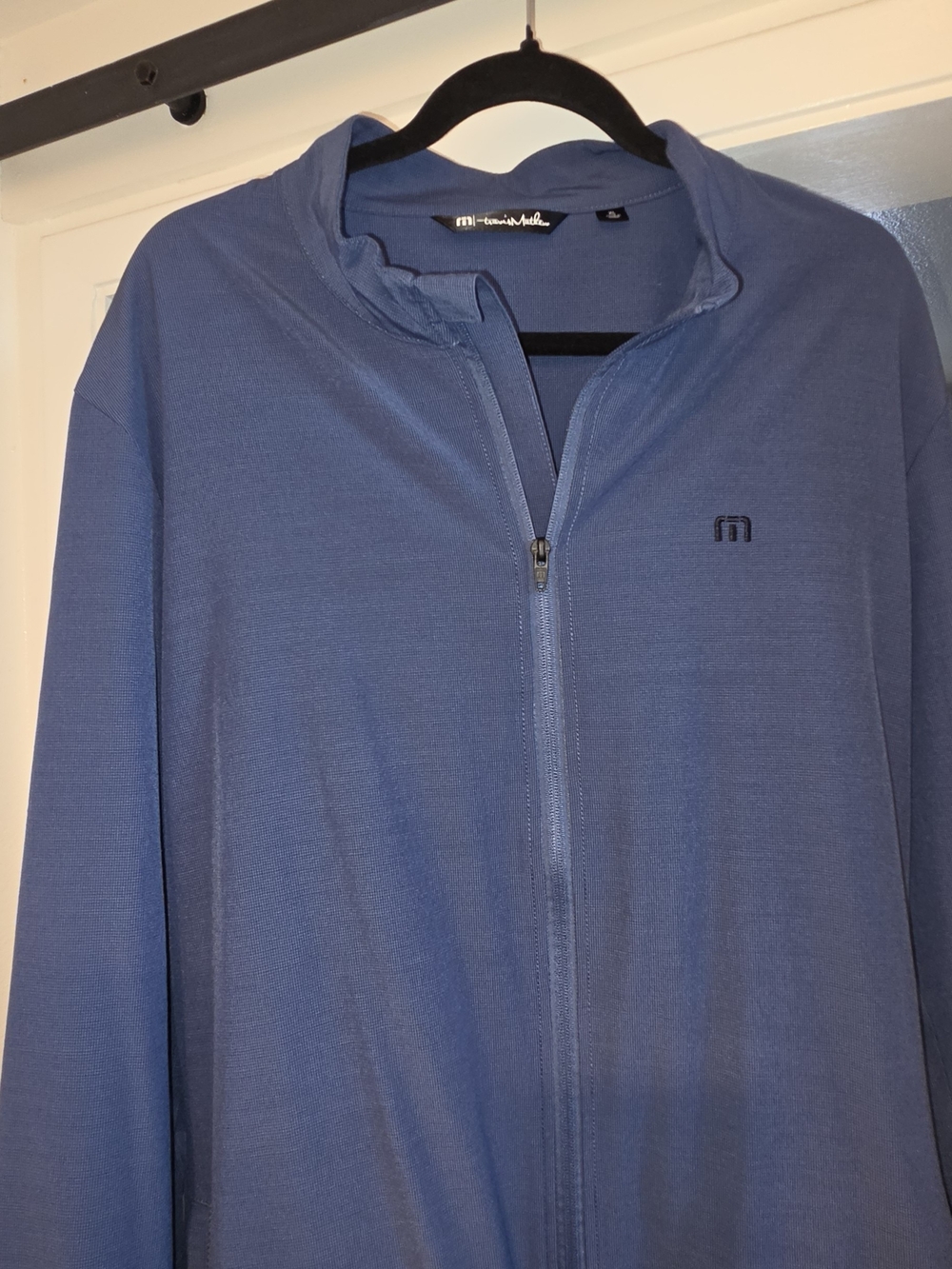 Travis Mathew- Blue Full-Zip with Subtle Logo
